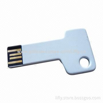 Key-shaped USB flash drives with tiny size, silk or laser logo available